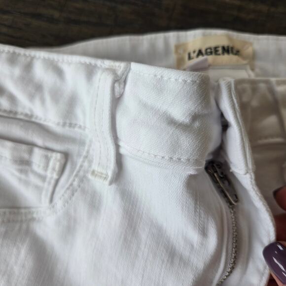 L'Agence Margot High Rise Skinny White Jeans Size 28 EUC - Picture 5 of 8